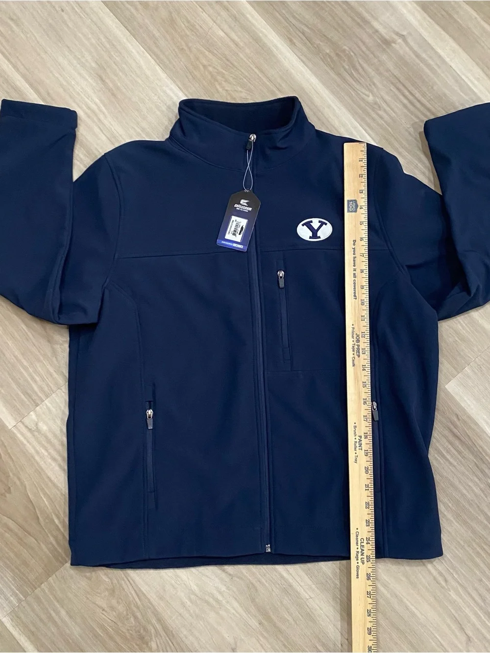 Colosseum BYU Cougars Jacket Mens Small S Navy Blue Full Zip Softshell NWT